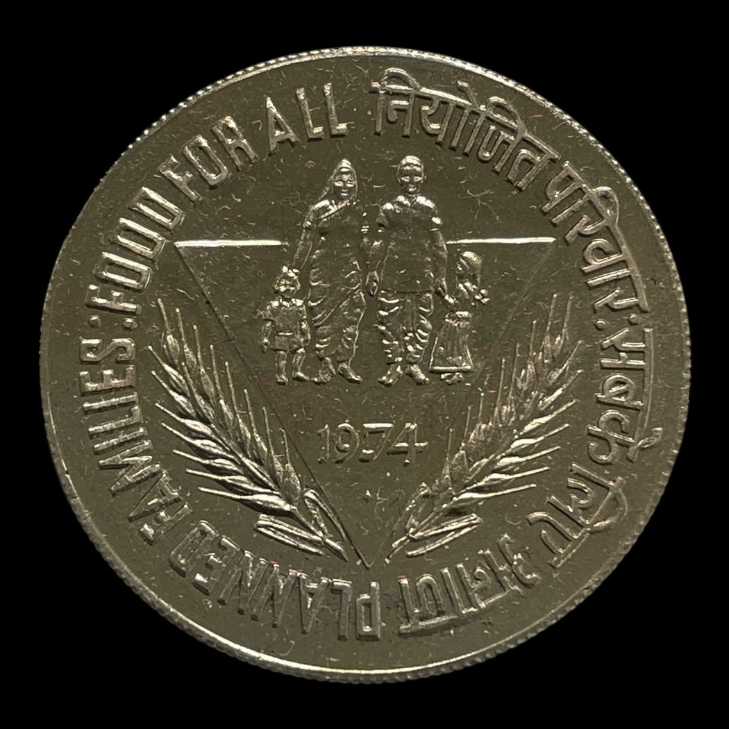 10 Rupees 1974 Indien - FAO Ikke-cirkulerende mønter Sammensætning Kobber-nikkel Vægt 25,3 Gram