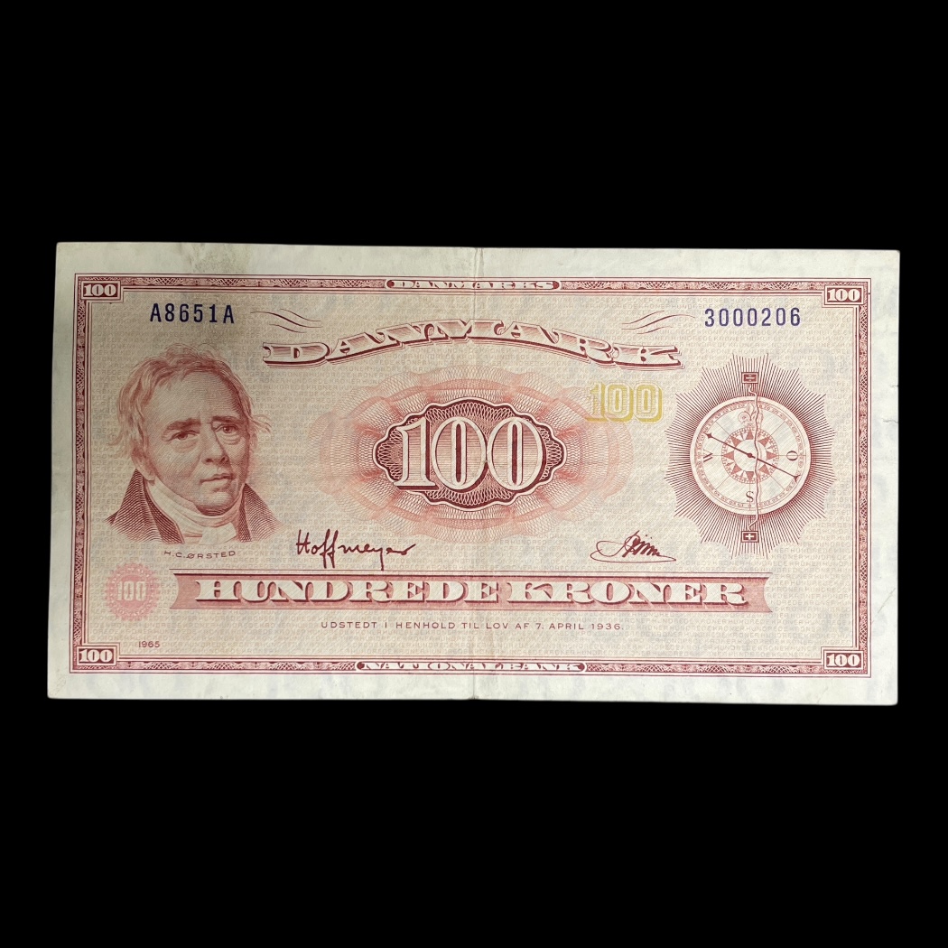 100 Kr A8 1965 Danmark Sieg: 137 Pick: 46 b-f Kv: 1