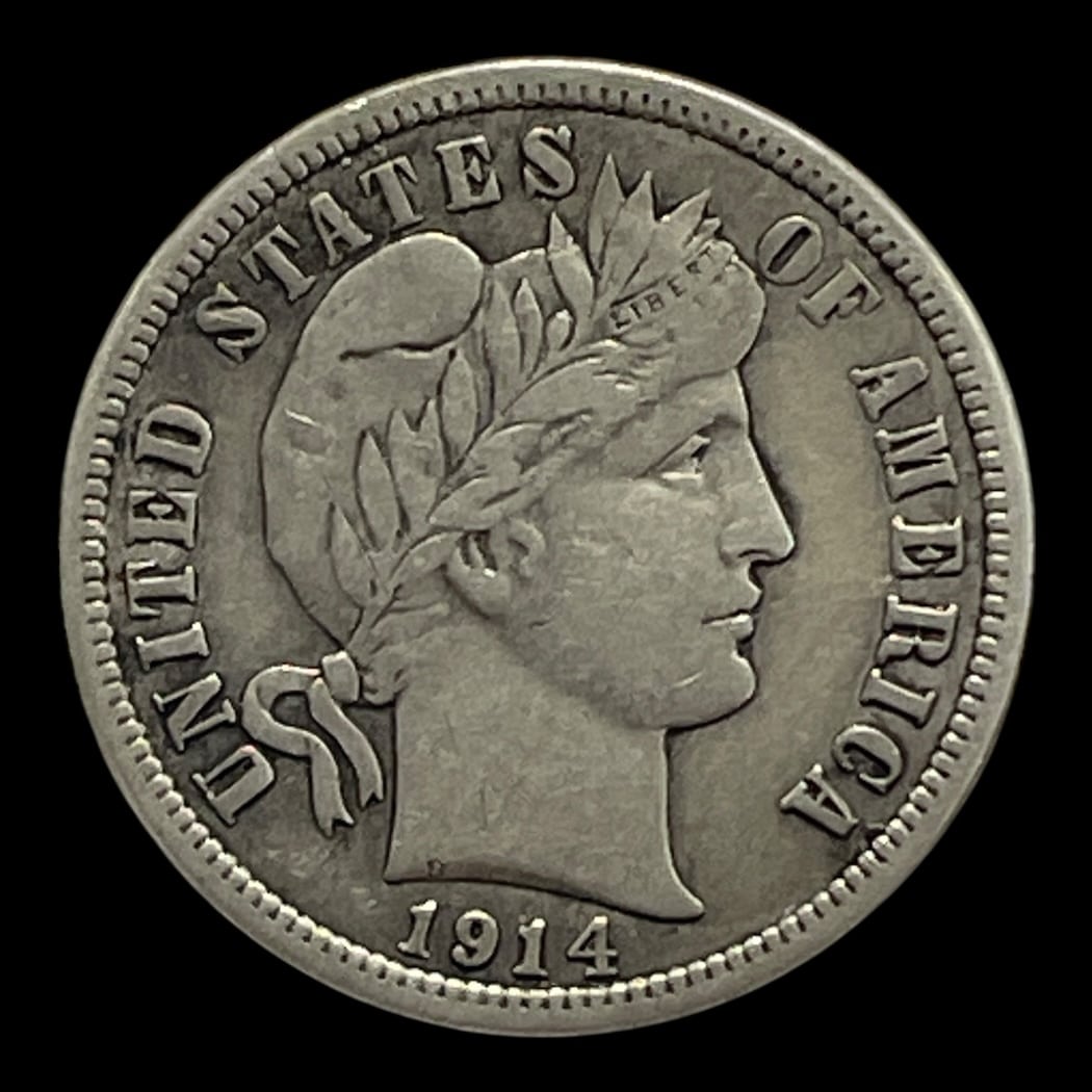 Barber Dime 1914 D