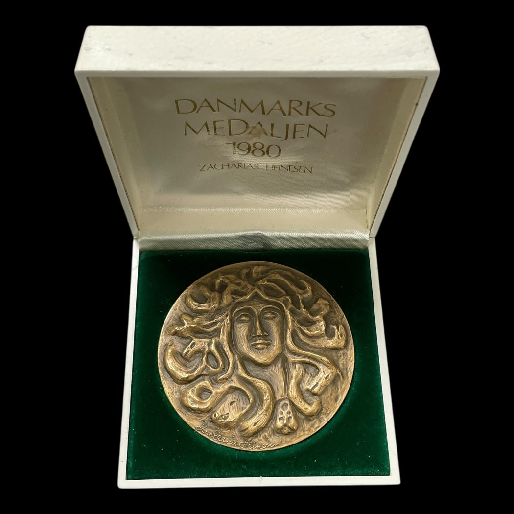 Danmarks medaljen 1980 - Anders Nyborg Materiale: Bronze Vægt: 292,50 gram Modelfoto: Tilsvarende fremsendes.