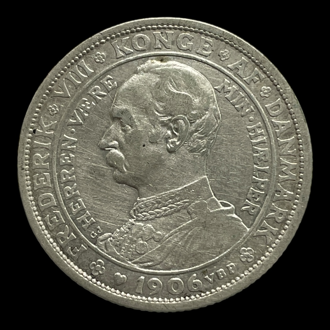 2 kr Erindringsmønt 1906 - (Ridser)