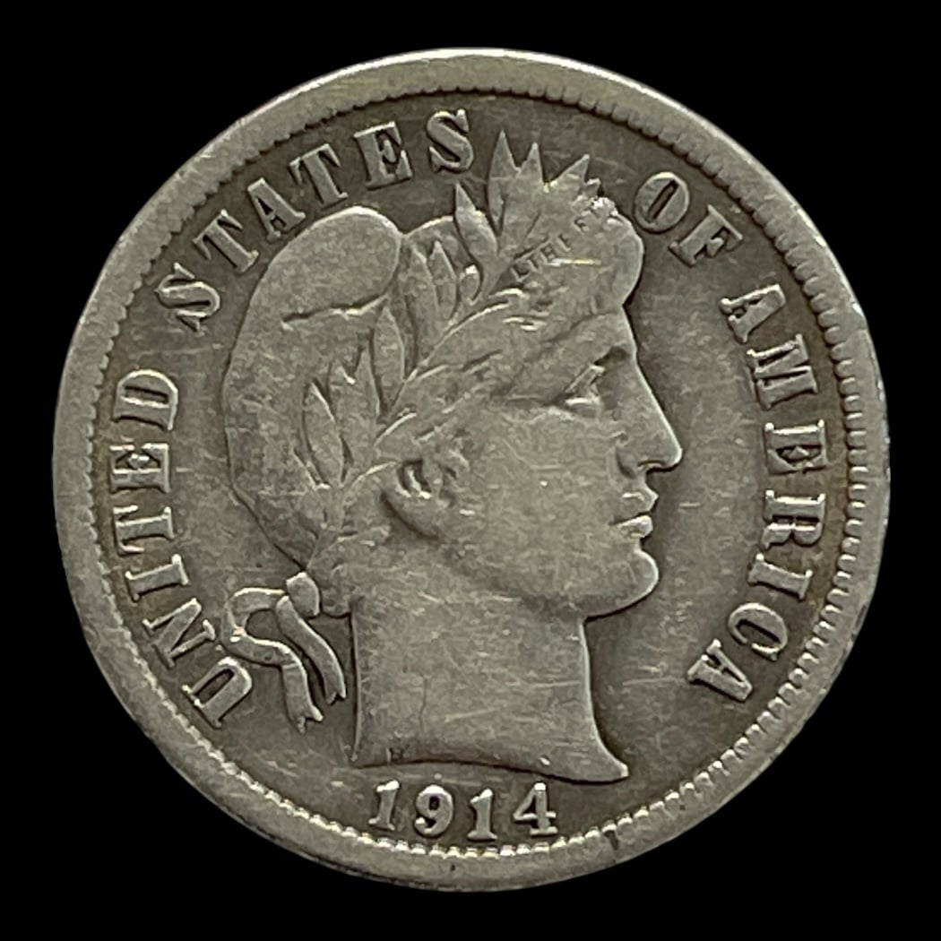 One Barber Dime 1914