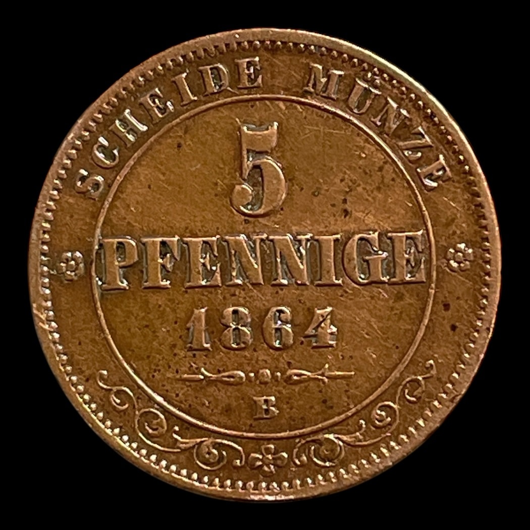5 Pfennige 1864 B Sachsen