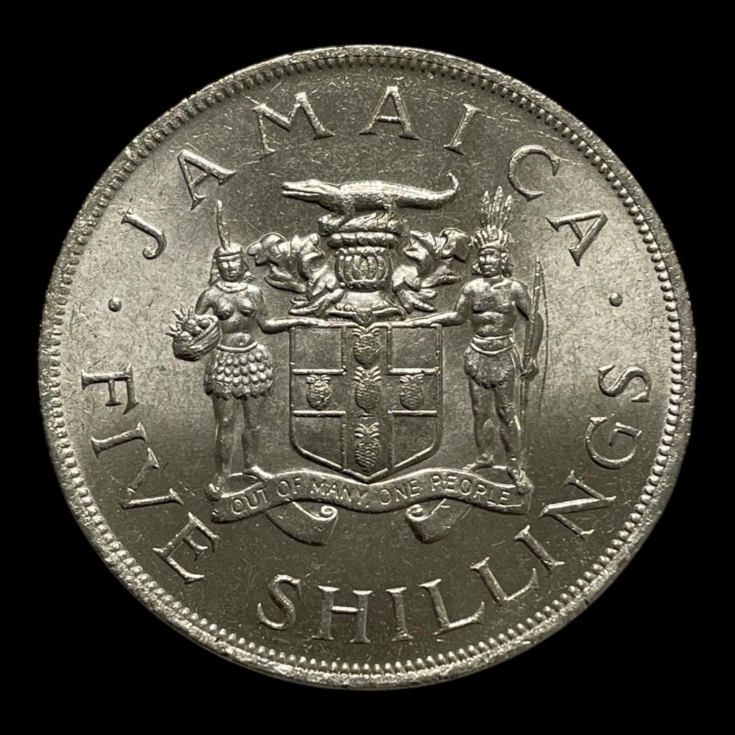 5 Shillings 1966 Jamaica (Commonwealth games) Cirkulerende erindringsmønter Sammensætning Kobber-nikkel Vægt 28,3 Gram