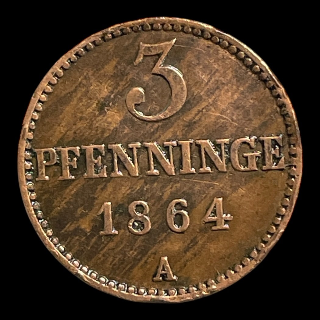 3 Pf. 1864 A Mecklenburg-Schwerin