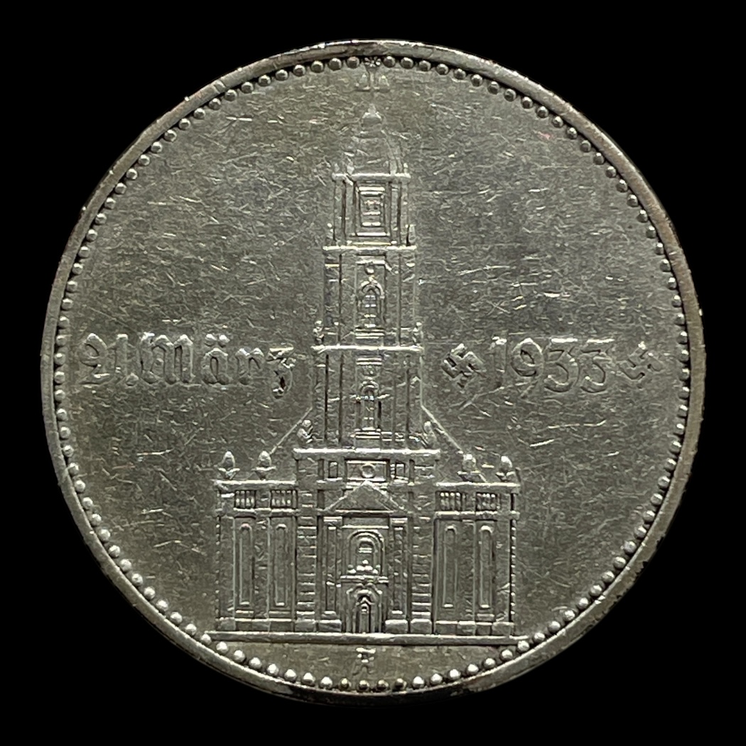 2 Reichsmark 1934 Tyskland Cirkulerende erindringsmønter Sølv (.625) Vægt 8 Gram