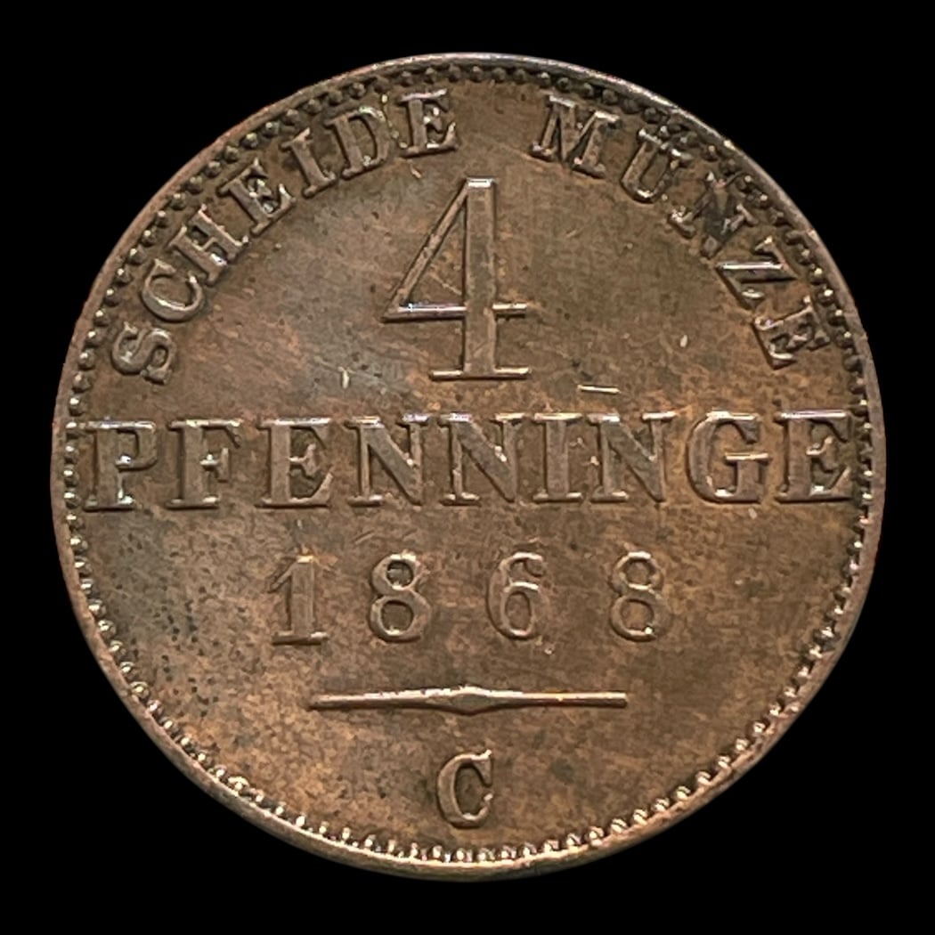 4 Pfennige 1868 C Preussen (FLOT!)