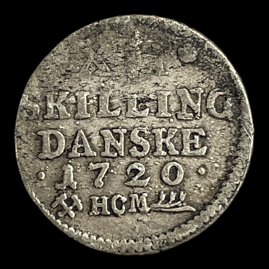 12 Skilling 1720 Norge Sieg: 6 Hede: 15 Sølv (.562)
