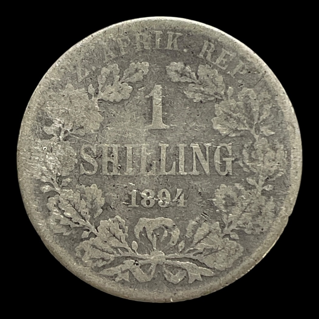1 Shilling 1894 Sydafrika Standardmønter i omløb Sølv (.925) Vægt 5,65 Gram