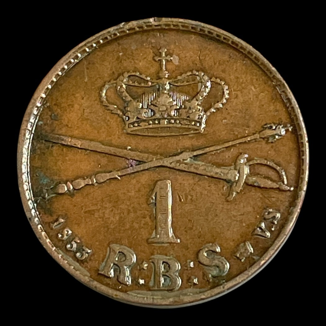 1 Rigsbankskilling 1853 VS
