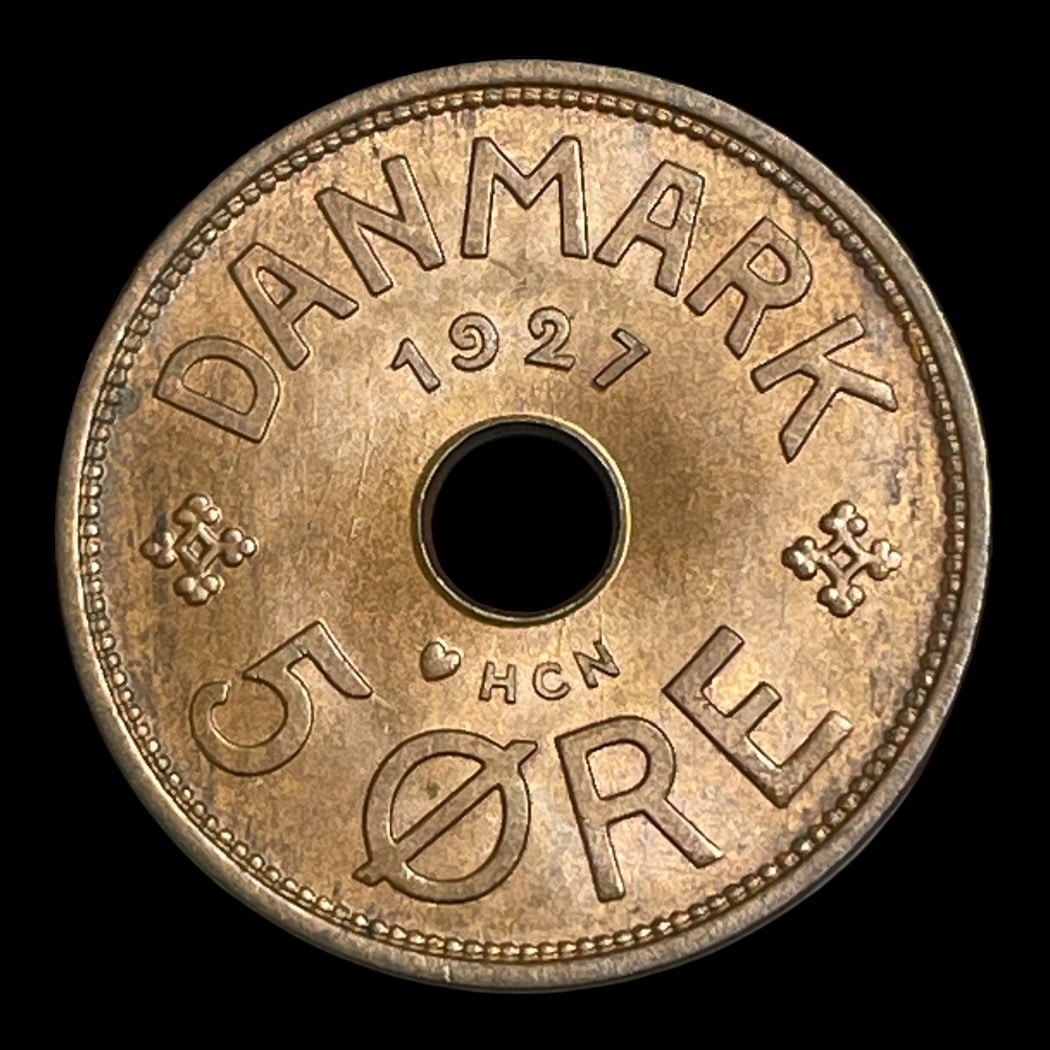 5 øre 1927 HCN