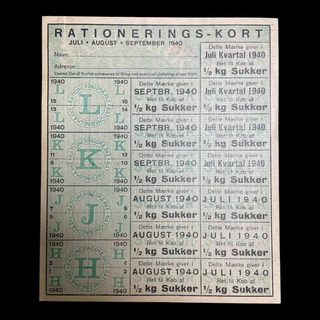 Rationering Jul/Aug/Sep 1940