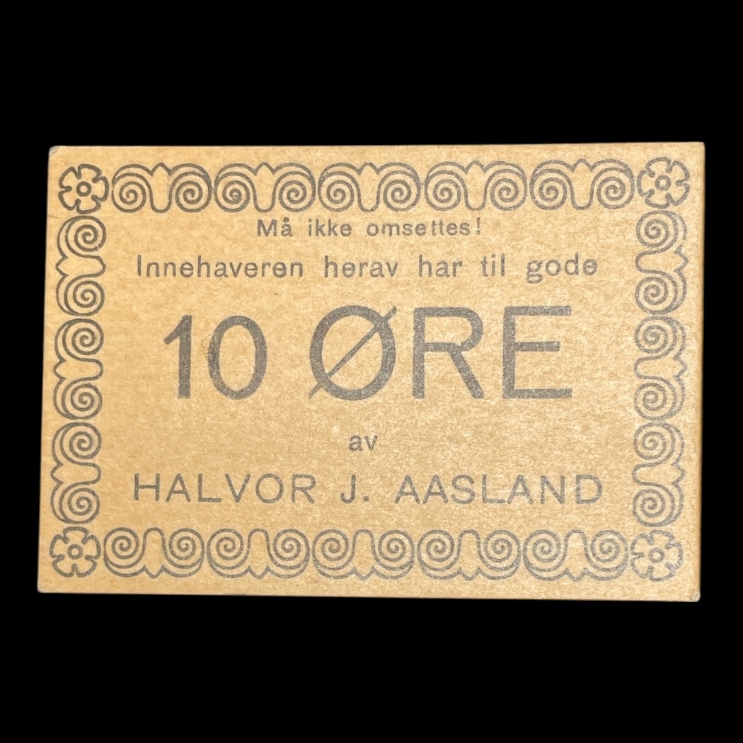 HALVOR J. AASLAND 10 Øre Norge